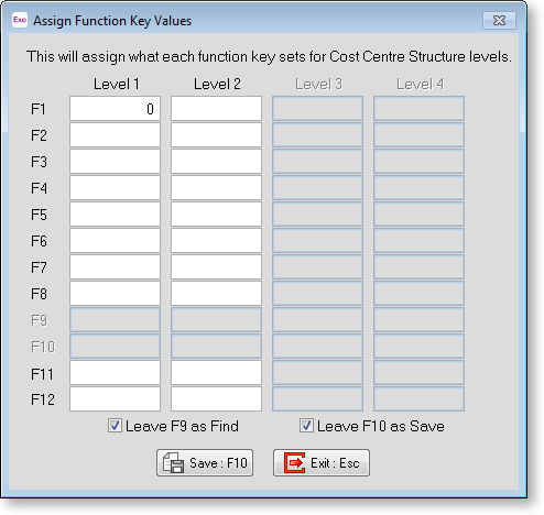 assigning function keys